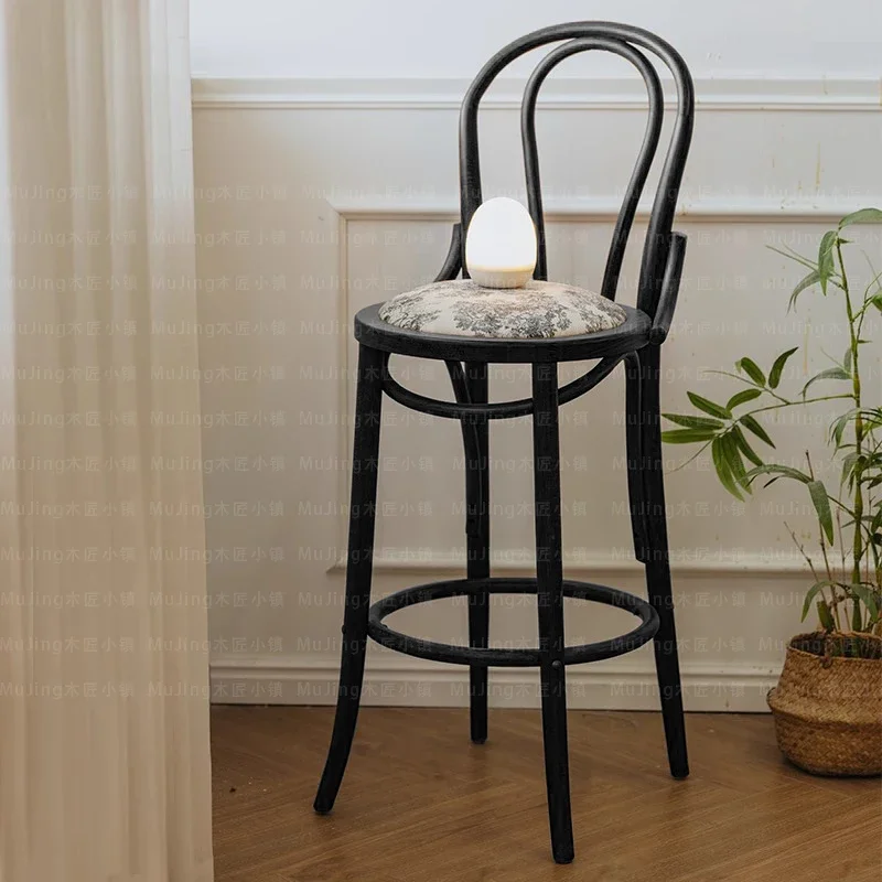 

Breakfast Bar Chair Mid Century Elegant Minimalist Outdoor Wooden Single Camping Professional Dining Vintage Home Furniture