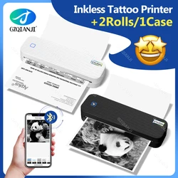 A4 Thermal Printer Wireless Portable Handheld Bluetooth Mini Personal Home Office Printers Printing No Need To Use Ink Black