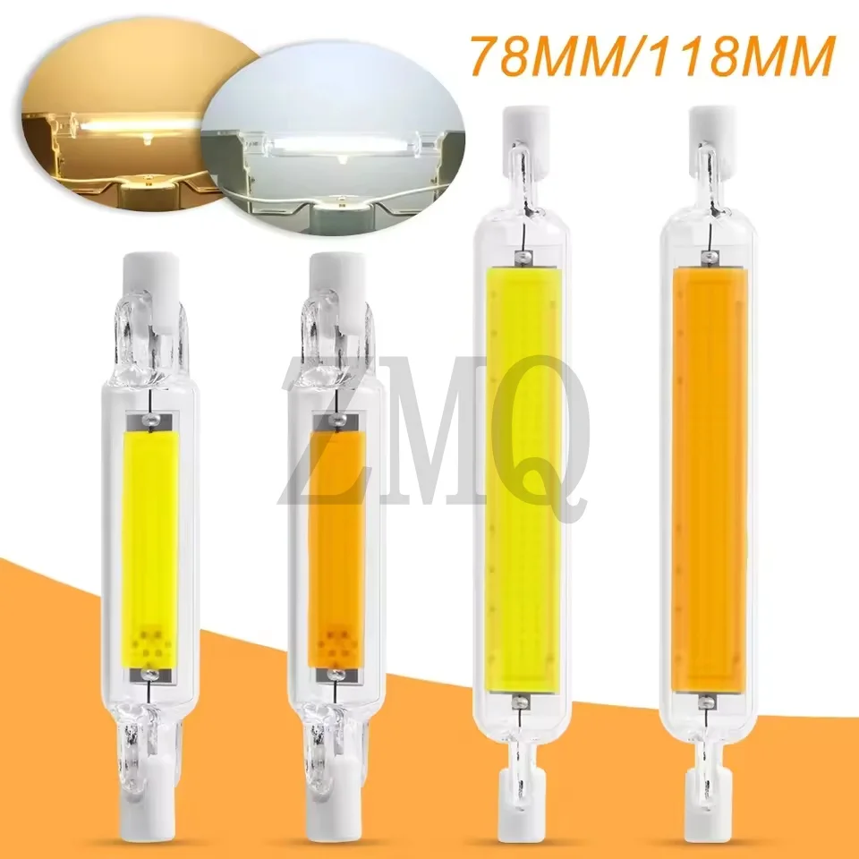 

Светодиодная лампа R7S высокой мощности 78 мм 15 Вт 20 Вт, прожектор R7S 118 мм 30 Вт 40 Вт 220 В, COB-лампа, стеклянная трубка, замена галогенной лампы