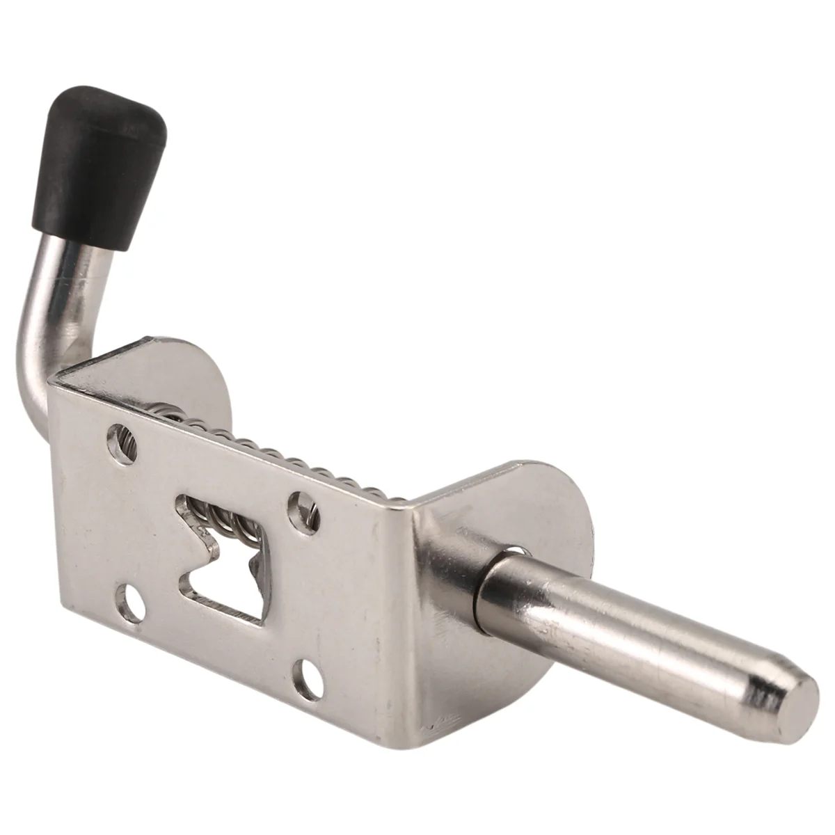 BISM1 2Pcs 5 Inch Stainless Steel Spring Loaded Latch Pin Barrel Bolt 2mm Thickened Door Lock Brushed