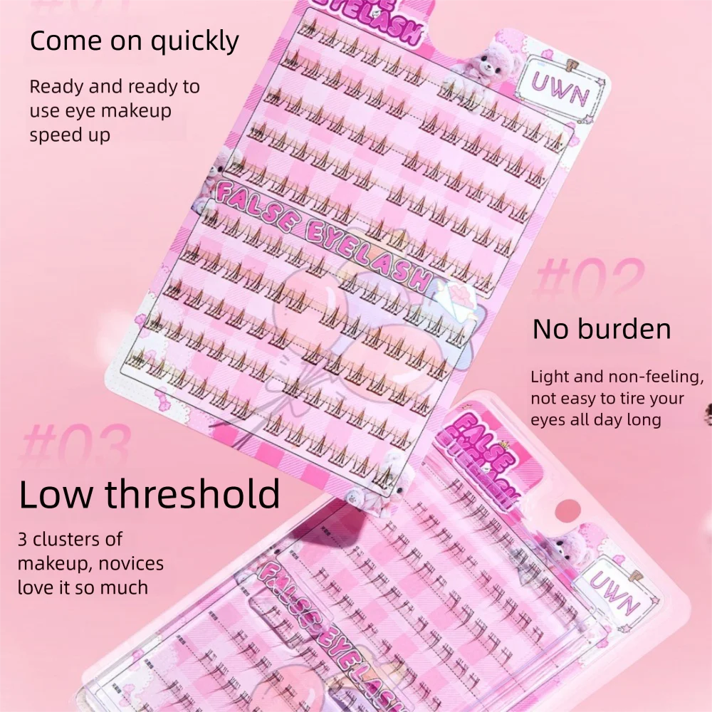 Populaire 3D Zonnebloem Valse Wimpers Geen Stengels Geen Lijm Bruine Kleur Nep Wimpers DIY Handgemaakte Manga Wimpers Make-Up Benodigdheden