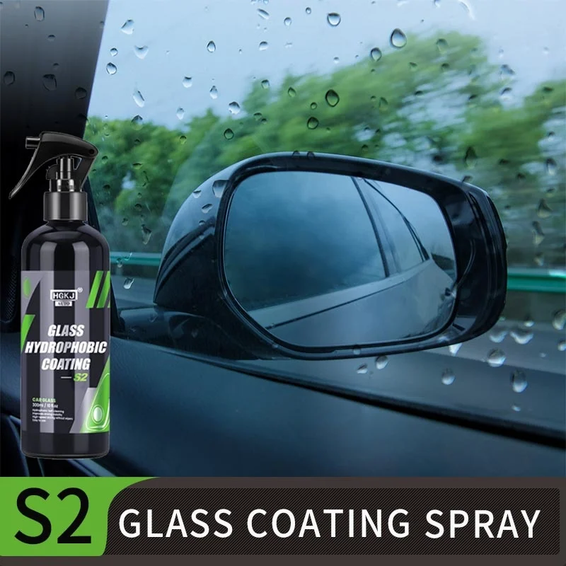 HGKJ S2 Car Glass Coating Agent Anti-rain Waterproof Spray Rain Remover Car Windshield Water Repellent Auto Accessories