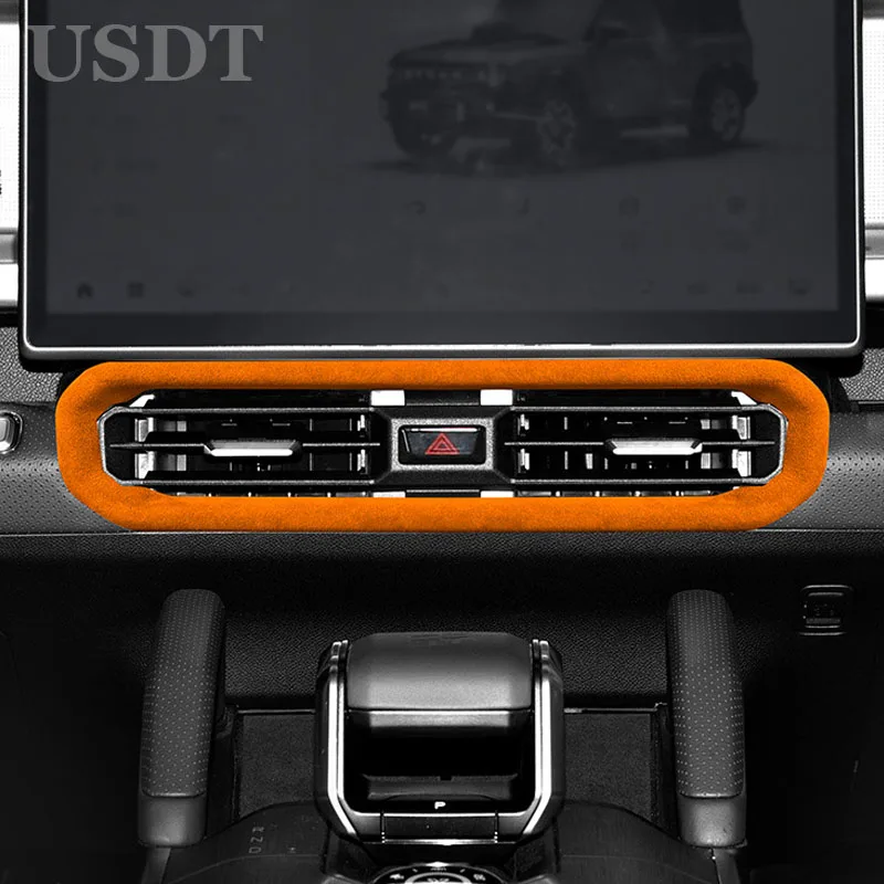 

For Jetour T2 Traveler 2023 2024 Top Suede Navigation Screen Decoration Frame Air Outlet Frames Cover