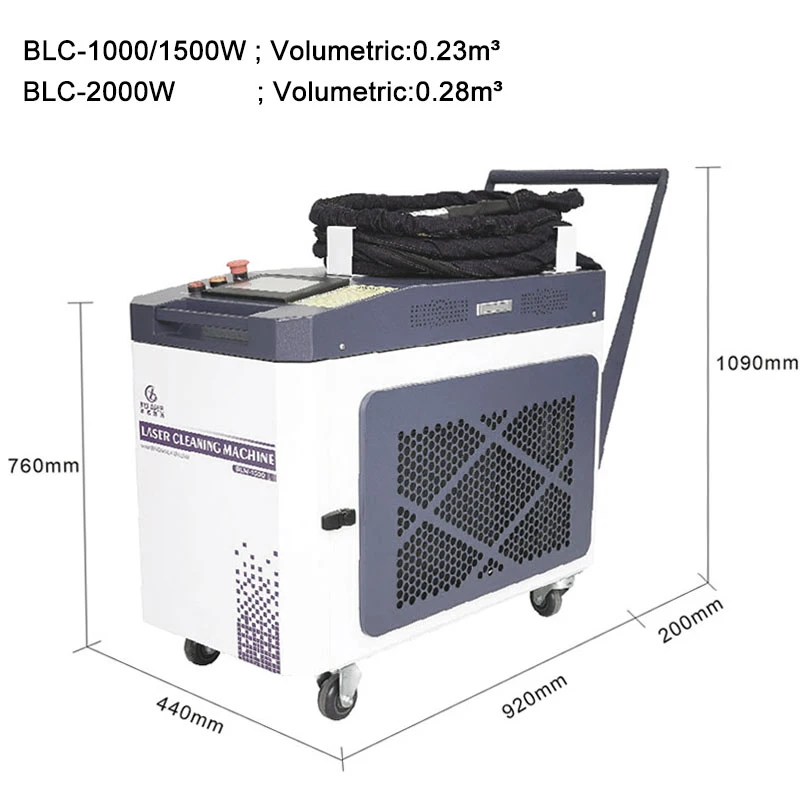 Metal wood and stone laser cleaning machine Max.1000W 2000W 3000W 5000W 6000W 110V 220V 380V rust removal laser cleaning machine