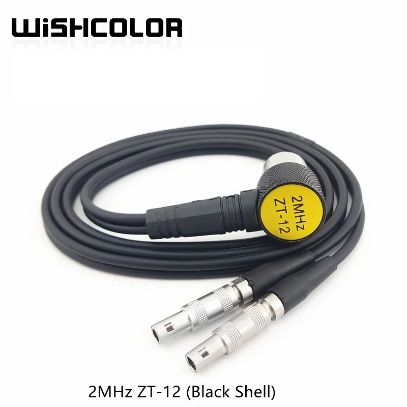 

Wishcolor 2MHz ZT-12 (черный корпус) ультразвуковой датчик толщины зонд подходит для ультразвуковых толщиномеров