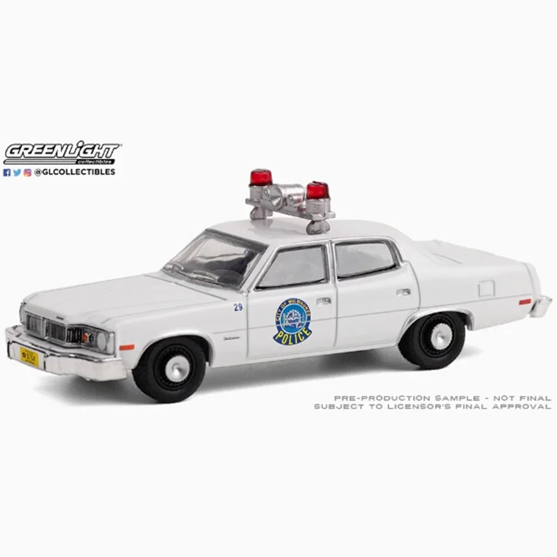 GreenLight w skali 1:64 AMC MATADOR policja stop symulowany model samochodu klasyczny prezent pamiątkowy dla dorosłych statyczny wyświetlacz