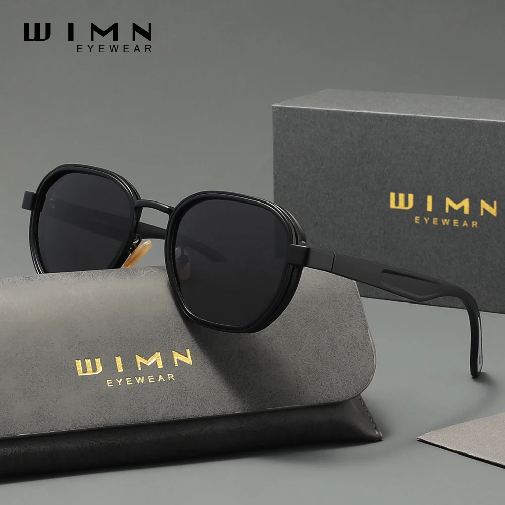 WIMN Kleine runde Sonnenbrille für Herren, polarisiert, UV400, Retro, luxuriös, modisch, Damenbrille, UV400