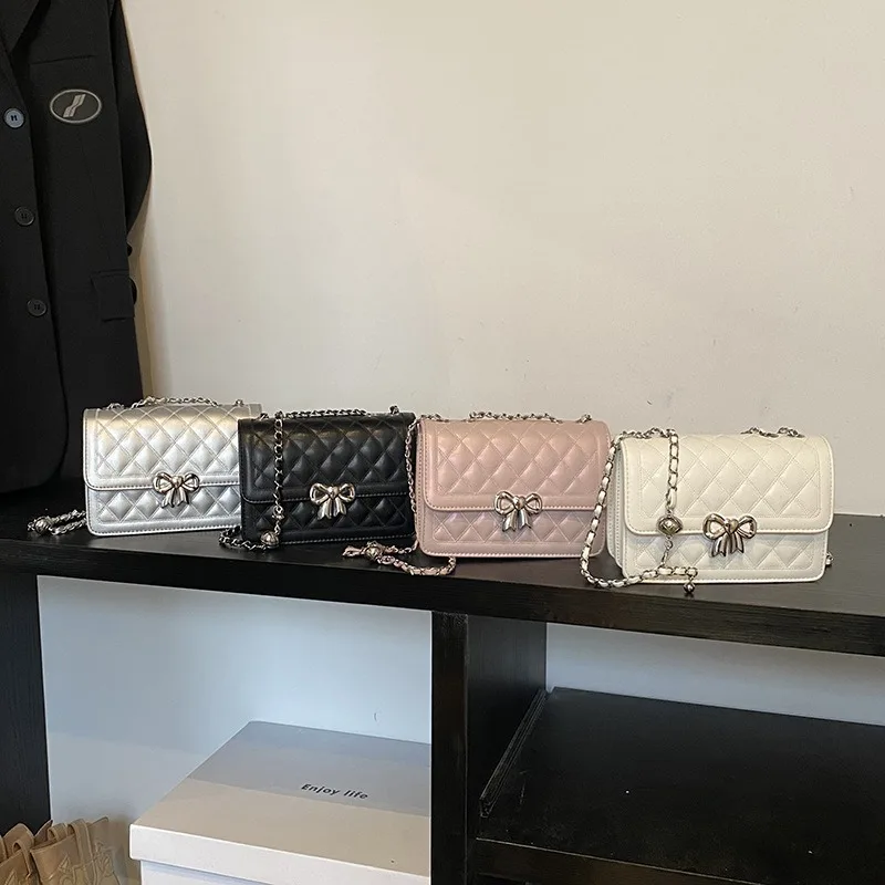 Xiaoxiangfeng المعين سلسلة حقيبة الموضة البسيطة المرأة 2025 صيف جديد الراقية رسول حقيبة مربعة صغيرة #2