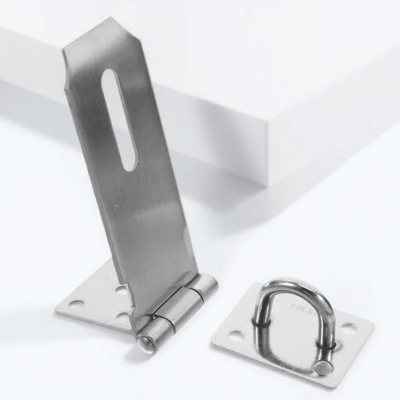 

Stainless Steel Gate Hasp Heavy Duty Cabinet Locking Clasp Shed Hardware Outdoor Safety Plate For Doors Gates Cabinets Metal