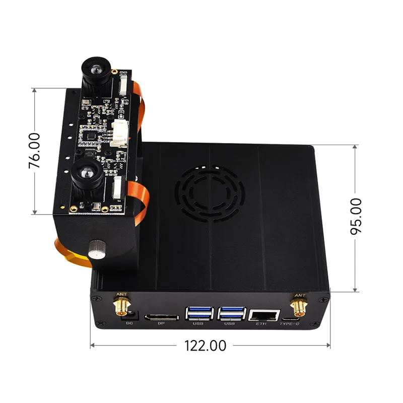 Aluminum Alloy Case For Jetson Orin Nano NX Kit With Camera Holder Metal Housing Shell Enclosure
