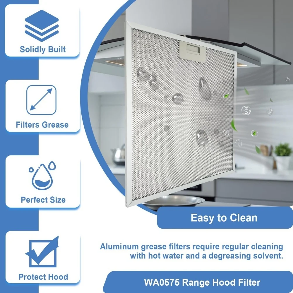 Filtro de malla para campana extractora de cocina, fácil instalación, compatible con Vissani 30in Pyramid Kettle