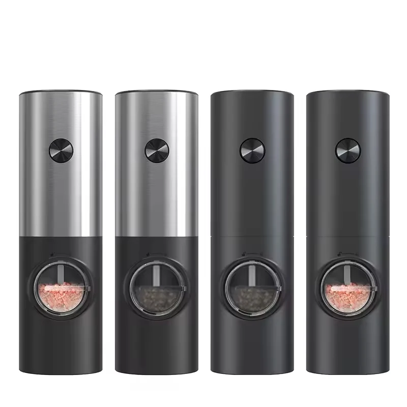 Electric Automatic Salt and Pepper Grinder Set with Led Light Grinder Set Spice Mill Adjustable Spices Grinder Kitchen Tools