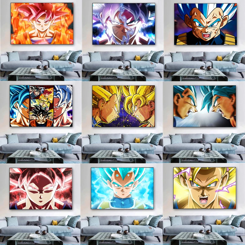 

Hot Anime Poster Seven Dragon Ball Characters Goku Vegeta Best Gift Decor Gifts Wall Decoration Home Room Decor Painting Picture