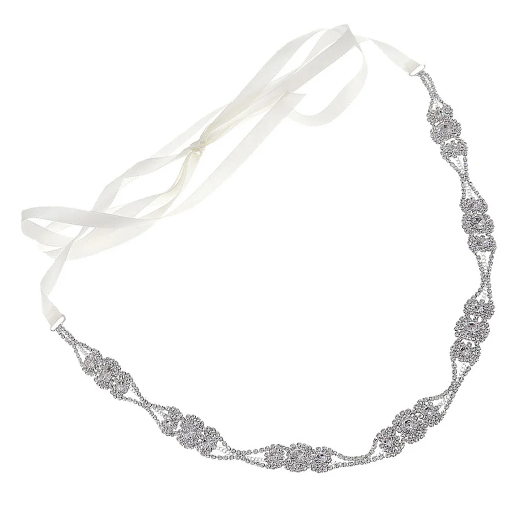 1 قطعة حزام الخصر حجر الراين الرجعية فستان أنيق وشاح للنساء حفل زفاف مأدبة تألق مجوهرات ديكور ضوء دائم #2