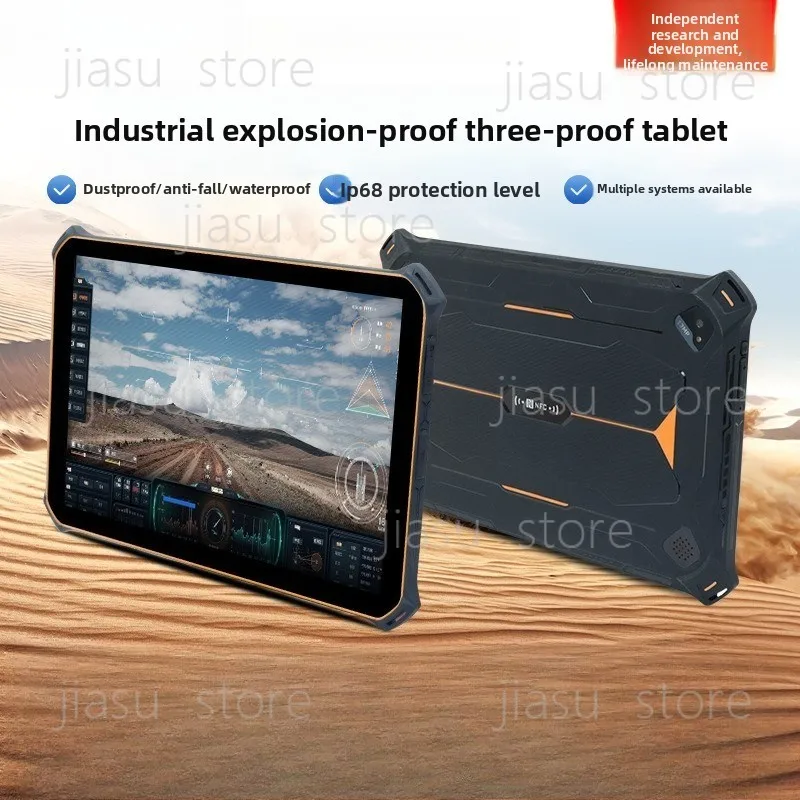 10.1inch Industrial Rugged Tablet PC, Win11 OS Waterproof Shockproof Dustproof, Built-in QR Code Scan for Field Work