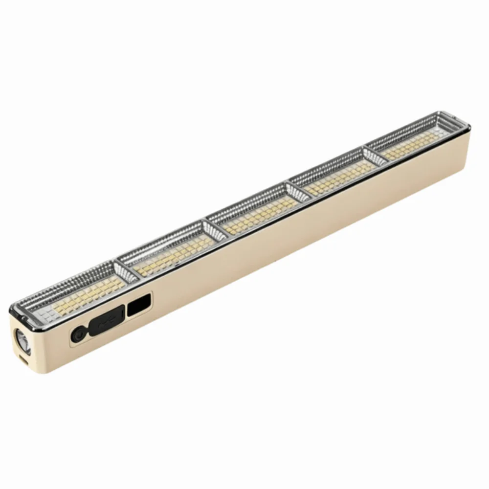 

USB Rechargeable Solar LED Light Bar Waterproof Rectangular Magnetic LED Stall Lights High Power Magnetic Base