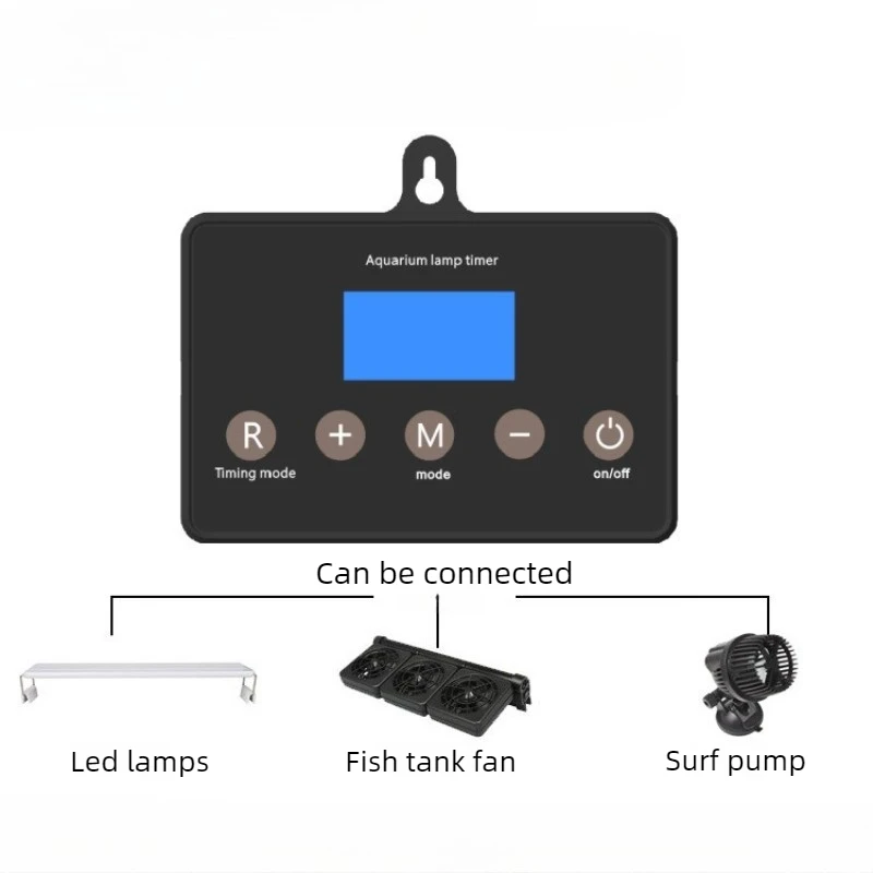 Smart LED Light Dimmer Sunrise Sunset Fish Tank Lamp Timer LCD Screen Aquarium Lighting Controller Fishbowl Lamps Dimming System