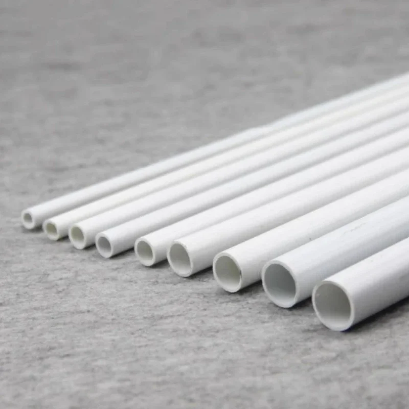 2/4/6 Stück weiße, harte PVC-Rohre, 500 mm Länge, Außendurchmesser 5–24 mm, Wandstärke 1–1,5 mm, kleine Wasserleitungen. – Detail 3