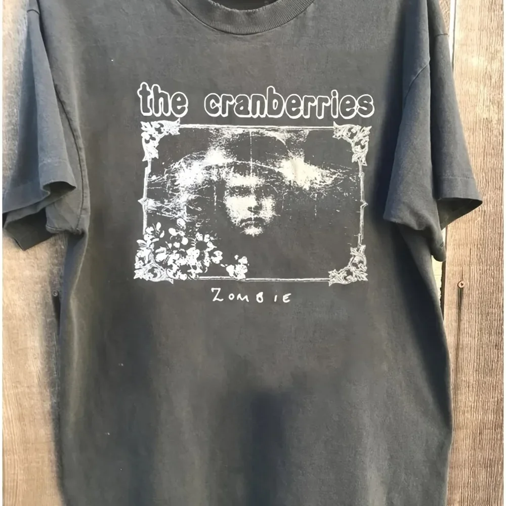 Cranberry Band Retro 90s Rare Zombie Print T-shirt  Summer Men's and Women's Loose and Breathable T-shirt Top