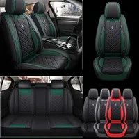 Universal 5-Seat Car Seat Covers: Full Coverage PU Leather Covers with Sleek Two-Tone Design, Lasting Fit for Most Sedans & SUVs