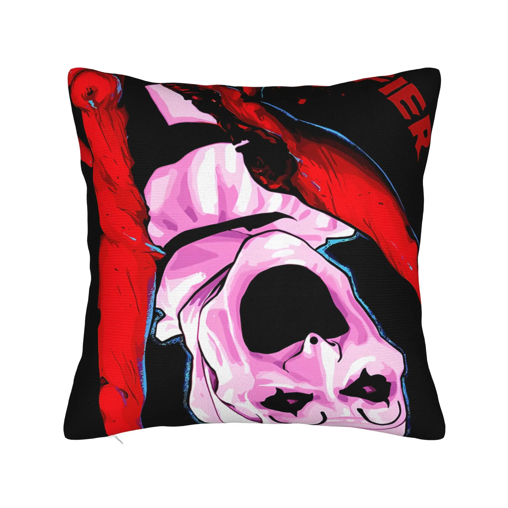 Terrifier Movie Pillow Cover  Graphic Cushion Cover Retro Trendy Pillow Case For Couch Sofa Bedroom