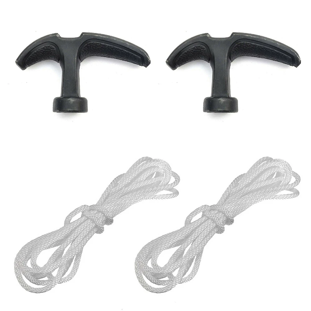 2Sets Handle Starter Start Cord Line 1 Meter Pull Handle Starter Start Cord Line Rope Trimmer Lawnmowers Garden Tool Accessories