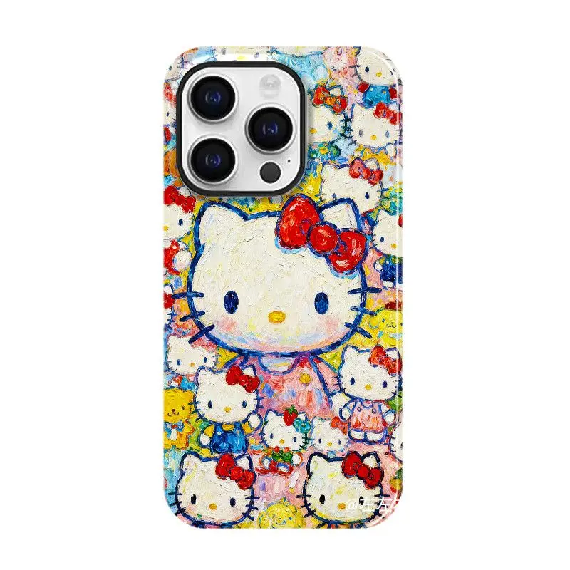 

Anime Sanrio Hello Kitty for IPhone 17 16 15 14 13 Mobile Phone Case Cute Cartoon Anti-fall Wear-resistant Lovely Kawaii 2026