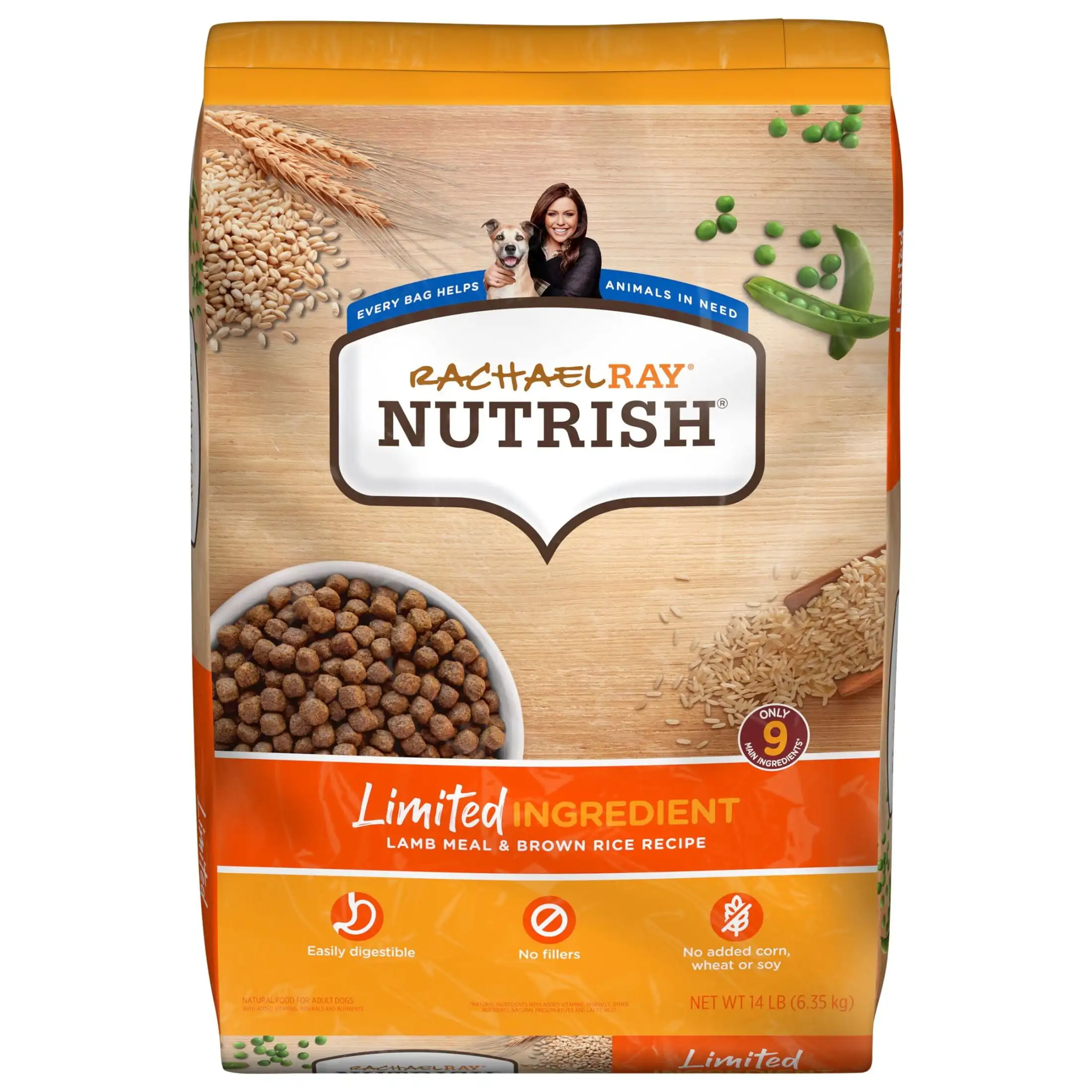 

Rachael Ray Limited Ingredient Lamb Meal & Brown Rice Recipe Dry Dog Food, 14 Lbs Bag