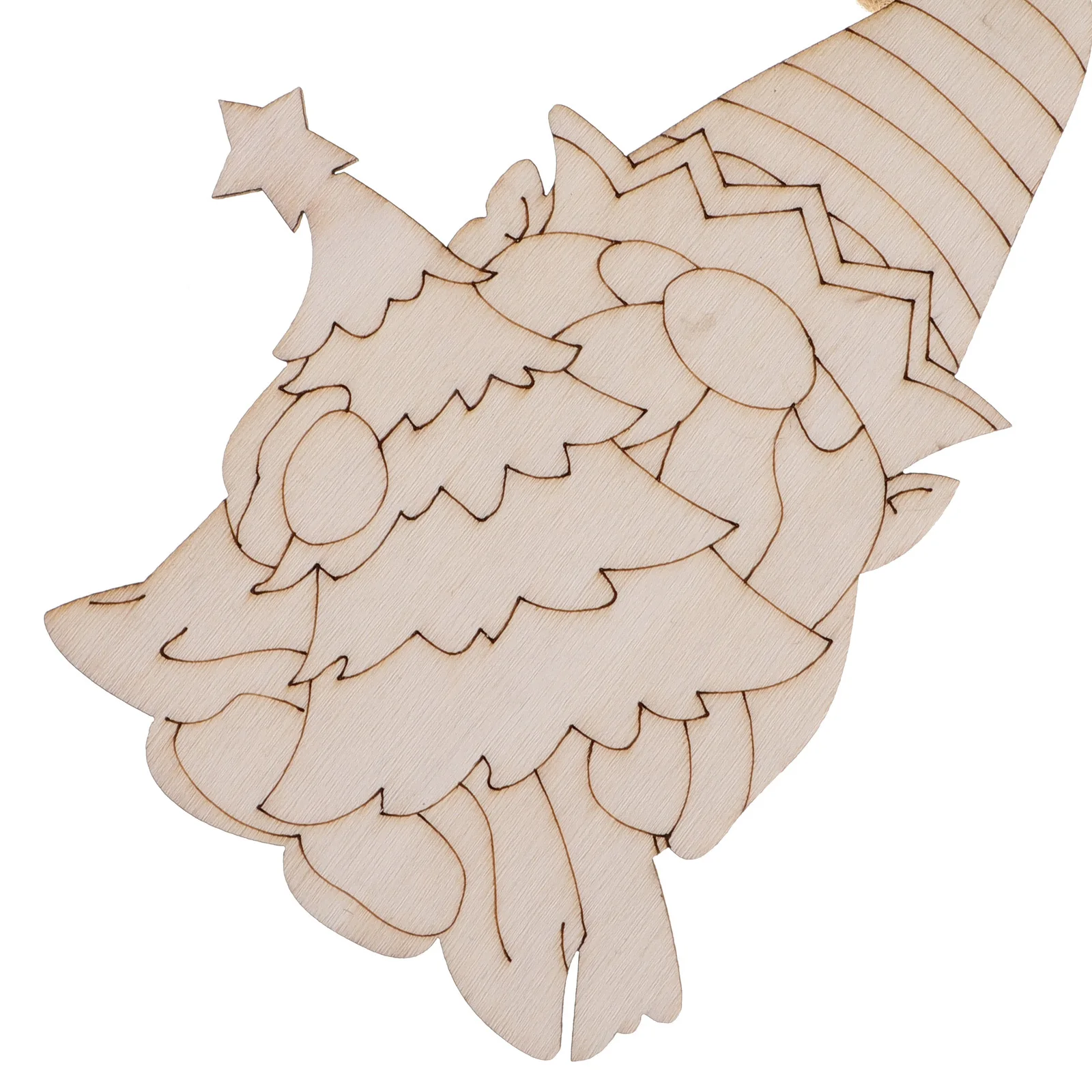 

30Pcs Wooden Christmas Gnome Cutout Ornaments Unfinished DIY Blank Painting Holiday Decorations DIY Graffiti Pendant