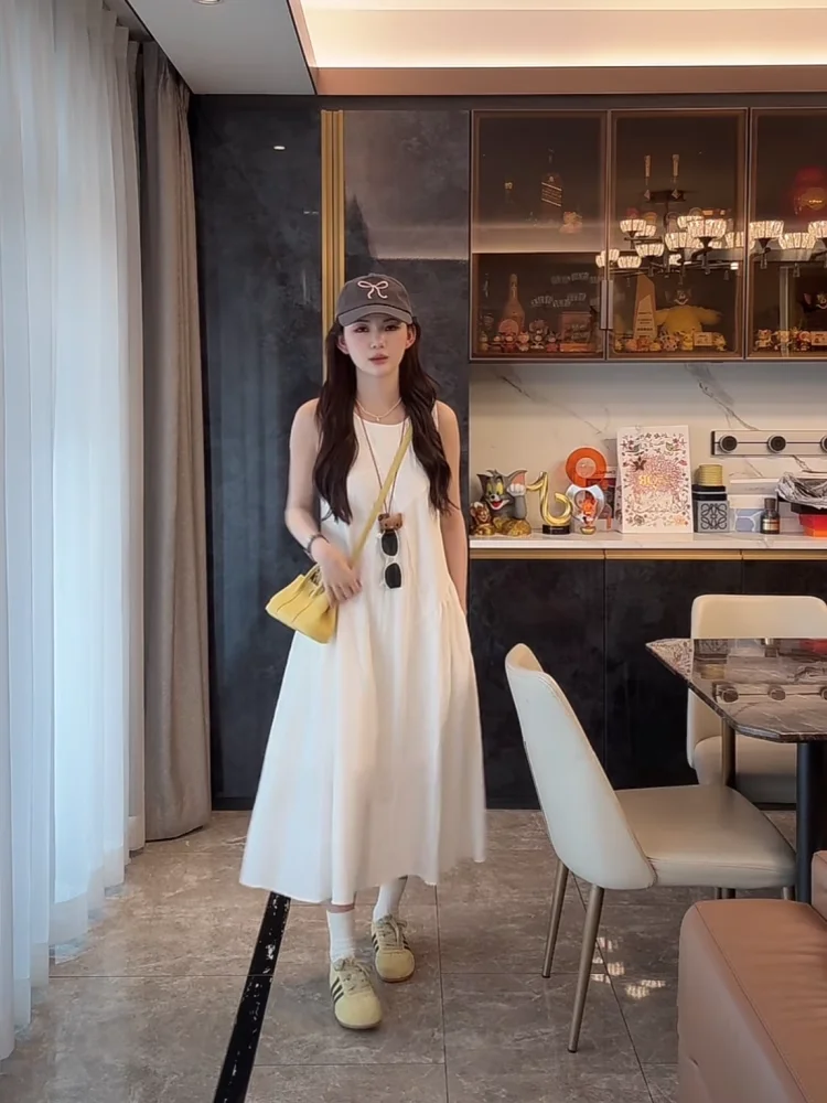 Robes sans manches pour femmes, Alternative d'été, Tulle appliqué, ceinture élastique ajourée, évasée, Fairycore, doux pique-nique, floraison OL