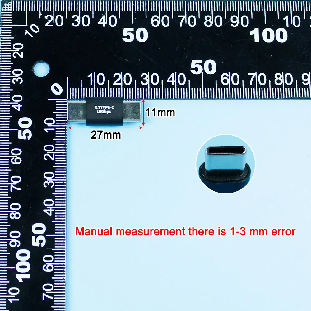 1ชิ้นอะแดปเตอร์ Type-C USB อะลูมิเนียมอัลลอย3.1-C ตัวผู้ USB-C อะแดปเตอร์ OTG 10Gbps สำหรับเชื่อมต่อโทรศัพท์มือถือ/iPad/คอมพิวเตอร์