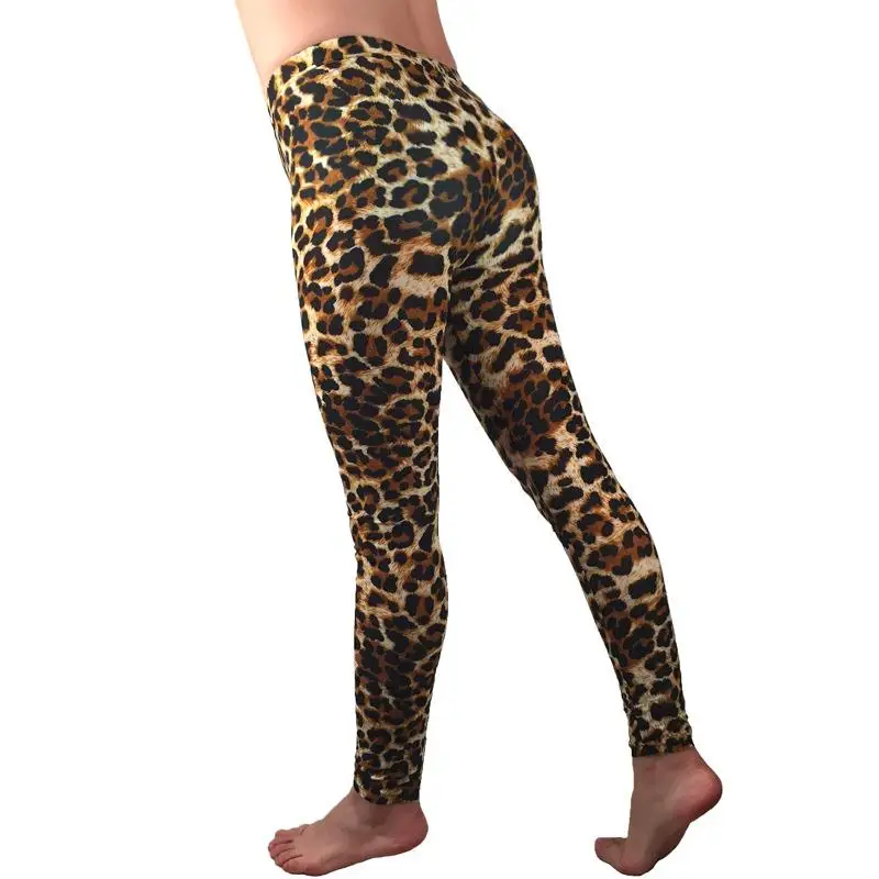 Slimming Leopard Print Base Layer Pants Women's Fashion Thin Spring Long Pants Other 100% Material Women's Bottoming Trousers