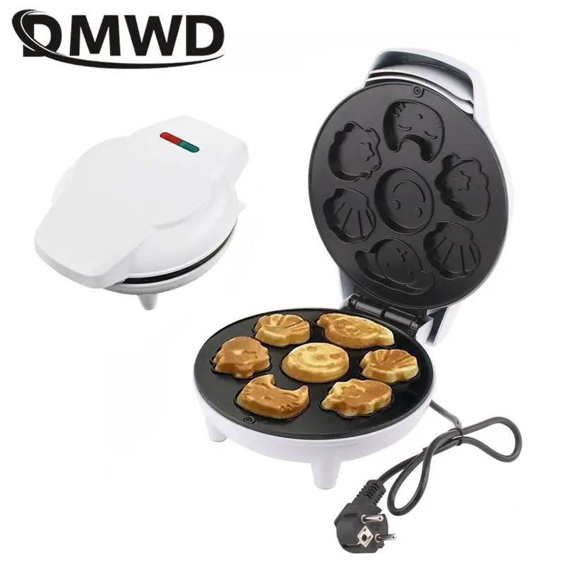 Máquina de gofres de dibujos animados, 110V, 220V, sección de actualización, totalmente automática, Mini herramientas para hornear pasteles,