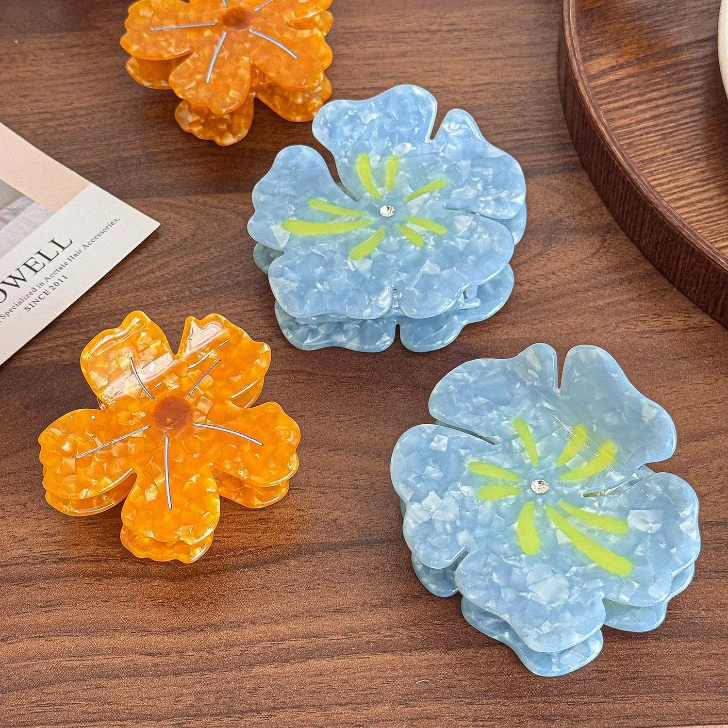 super-fada-flores-geometricas-garra-de-cabelo-para-meninas-doces-moda-acetato-tubarao-clipe-versatil-alta-rabo-de-cavalo-acessorio-de-cabelo