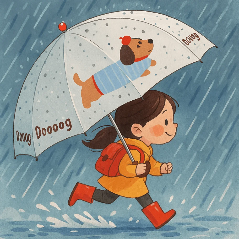 

Dog Pattern Cartoon Dachshund Folding Umbrella Cartoon Sausage Dog Sunshade Umbrella UV Protection Automatic/Manual