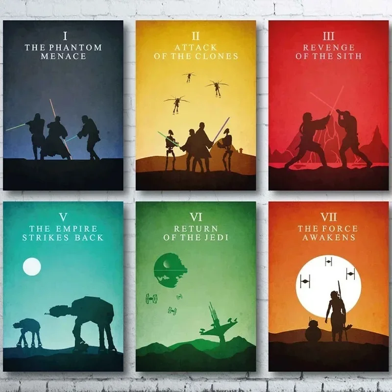 Póster de película clásica minimalista de estrella de cine Vintage, nueva esperanza, imagen artística de pared, lienzo impreso, pintura para habitación, decoración del hogar