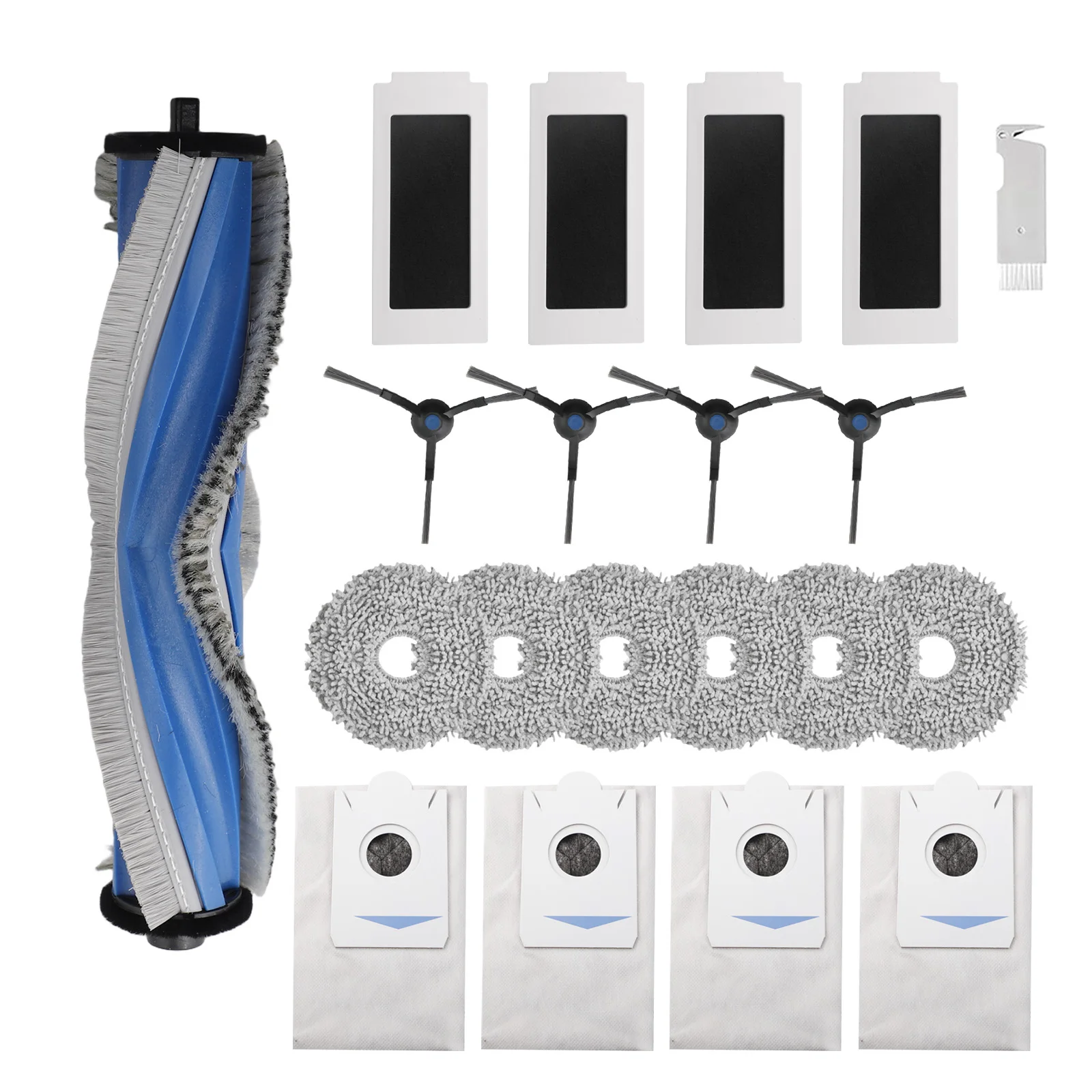 

For Ecovacs T30S/ T30S Pro Robot Vacuum Cleaner Accessories Side Brush Filter Mop Cloth Kit Plastic Filter Paper ABS Nylon