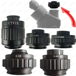 CTV 0.3X 0.35X 0.4X 0.5X 1X C-Mount Lens Adapter For Simul Focal Trinocular Stereo Microscope 38MM Interface Microscopio Camera