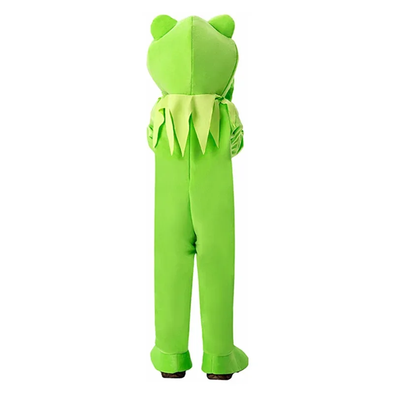 Frog Kermit Cosplay Green Jumpsuits Kids Boys Girls Costume Children Dance Stage Performance Clothing Halloween Carnival Suits