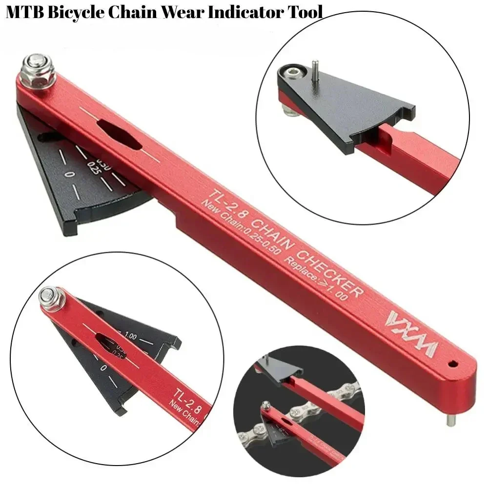 MTB Bicycle Chain Wear Indicator Tool Chain Checker Kits Multi-Functional Chains Gauge Measurement For Mountain Road Bike