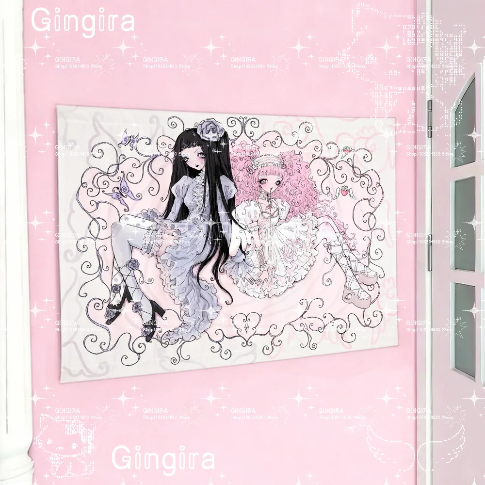 New Year greeting illustrations featuring animal ears, decorations for dormitories and bedrooms, tapestries, wall hanging fabric