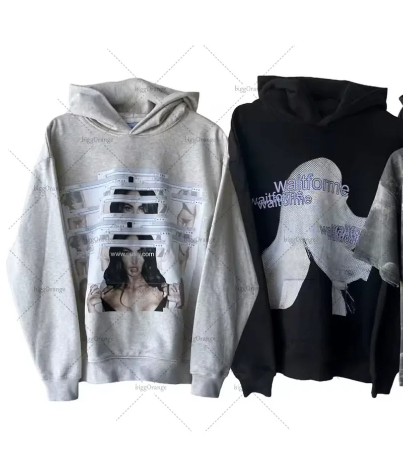 فاسق القوطية رسالة الكرتون طباعة الشارع الشهير الرجال المتضخم الرجعية البلوز النساء Y2K 2025 الهيب هوب Harajuku بلوزة كلاسيكية غير رسمية #3