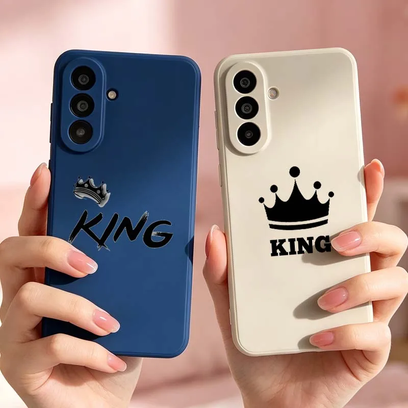 Cartoon King Crown Logo For For Samsung Galaxy A36 A35 A34 A33 A32 A30 A26 A25 A24 A23 A22 A21S A16 A17 Phone case Cover