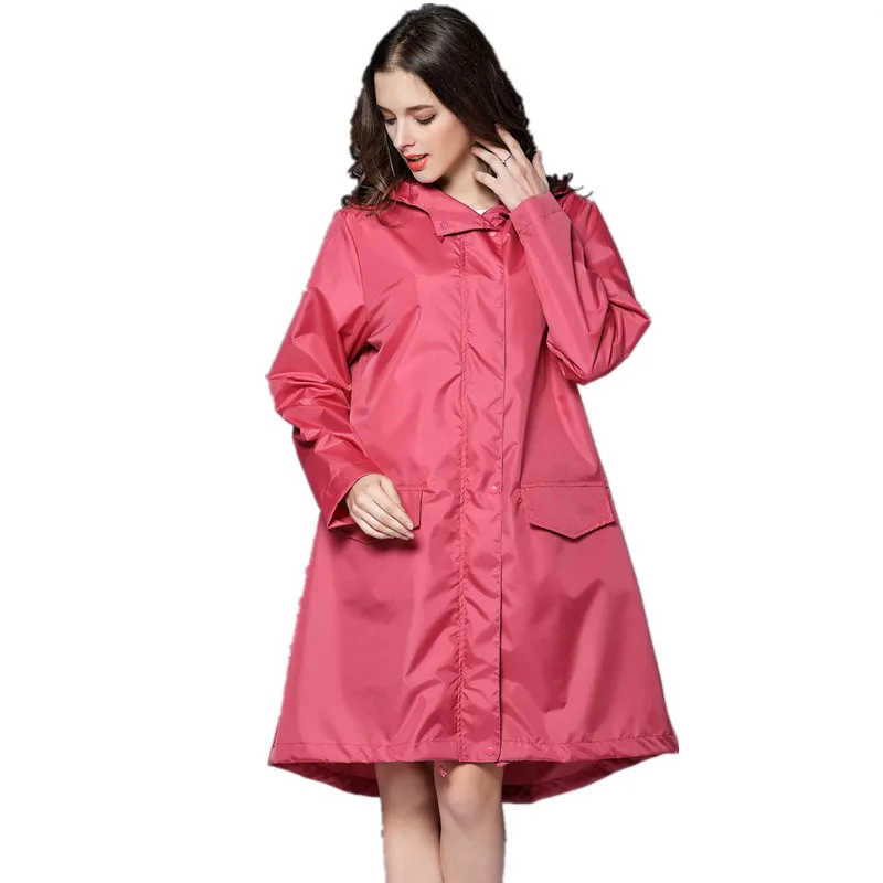 Hooded Raincoats for Men and Women Raincoats Ladies Rain Coat Breathable Long Portable Water-Repellent Raingear Jacket