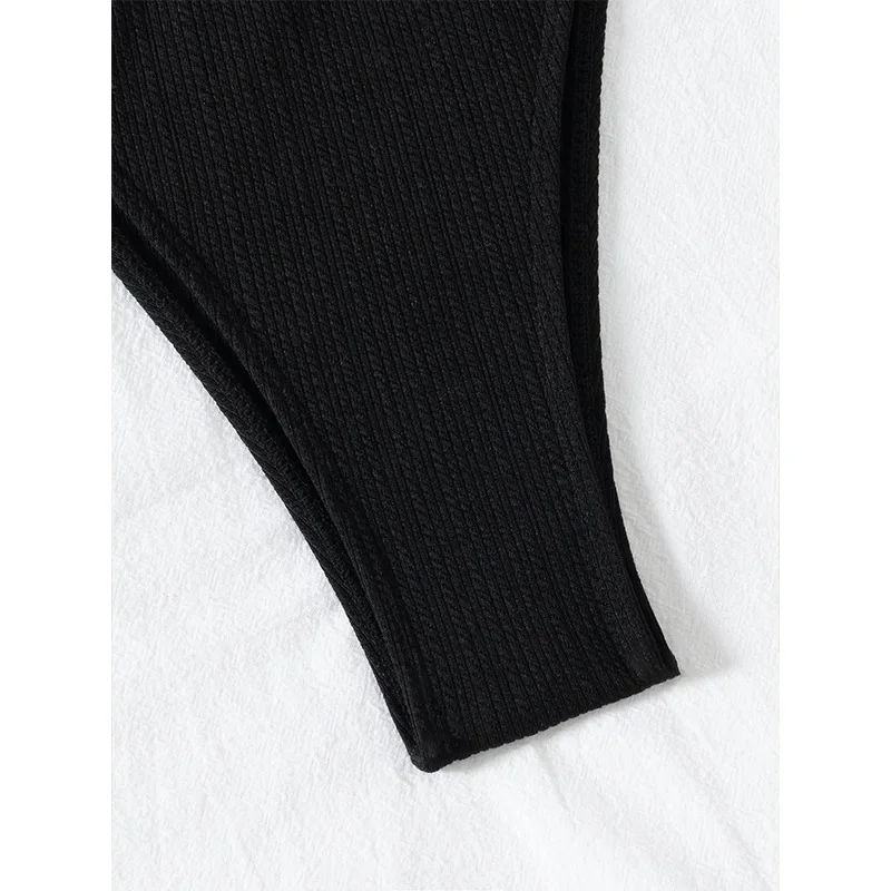 Seksowne czarne stringi bikini 2025 dwuczęściowy strój kąpielowy damski stroje kąpielowe damskie stringi bikini zestaw sportowy strój do pływania plażowy kostium kąpielowy