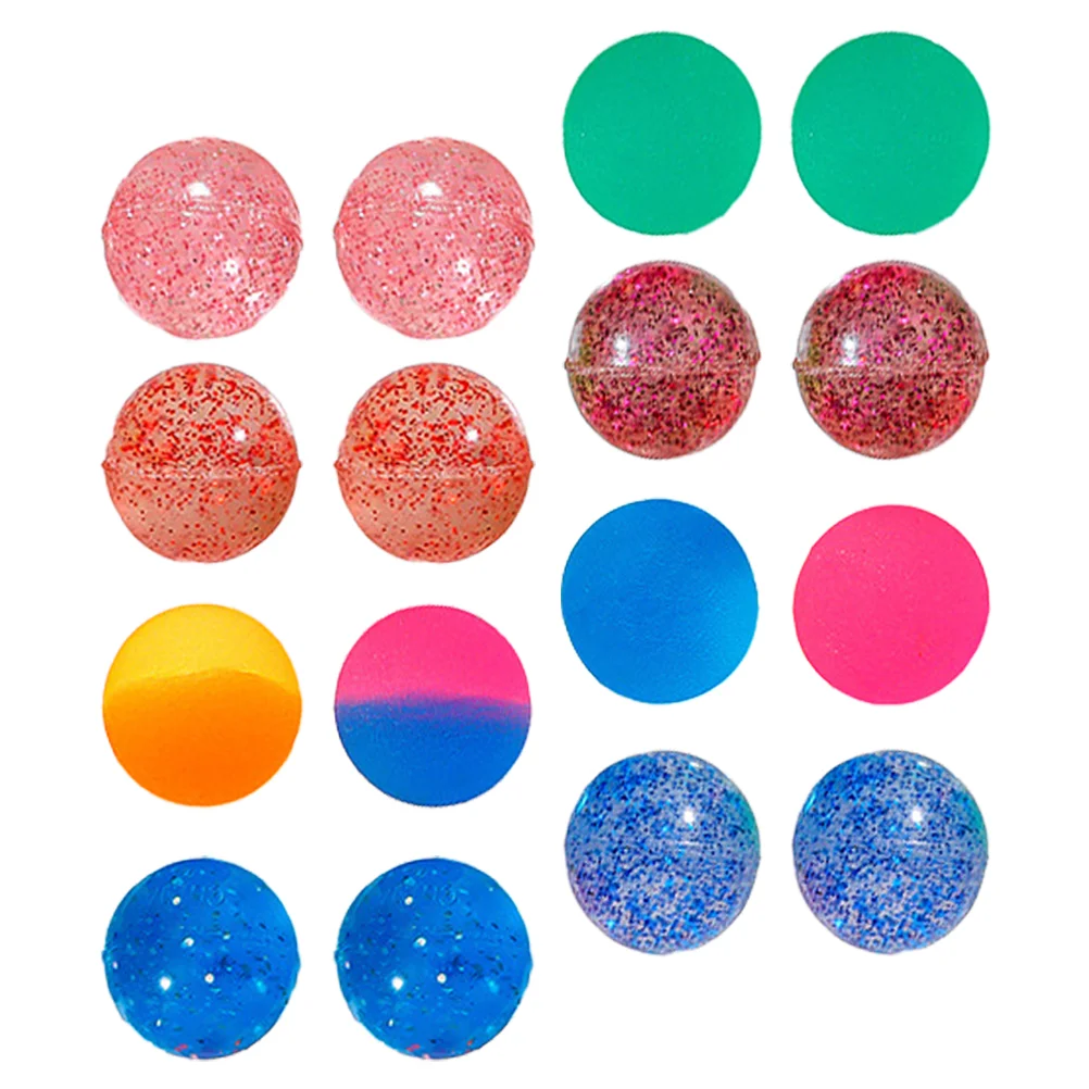 24 Uds bolas hinchables coloridas rebote decorativo elástico Simple niños pequeños goma para