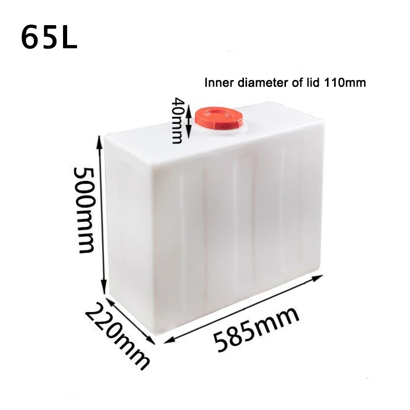 65L Outdoor RV Food Ade Square Water Tank PE Medicine Box Stand Up Water Barrel Acid And Alkali Resistant Cam Water Storage