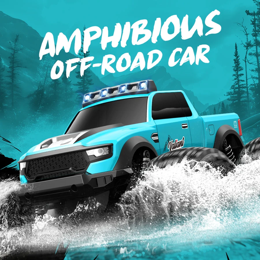 

Remote-controlled toy off-road vehicle, amphibious, 360° adjustable direction, handle control, a gift for children