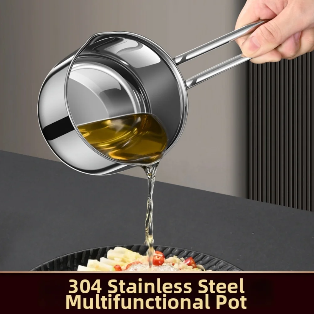 

Снежная сковорода из нержавеющей стали, масляная сковорода, сковорода для горячего молока для приготовления лапши, горшок для молока, горячий горшок, бытовые кухонные инструменты, кухня