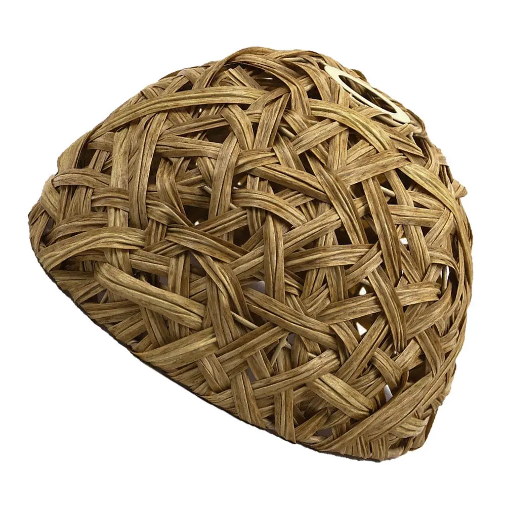 

Плетеный абажур ручной работы из имитации ротанга для лампы E27, декоративный купольный подвесной светильник, сменный чехол в стиле бохо/фермерский стиль для потолочного светильника